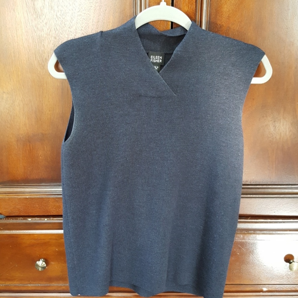 Eileen Fisher Merino Wool sleeveless sweater